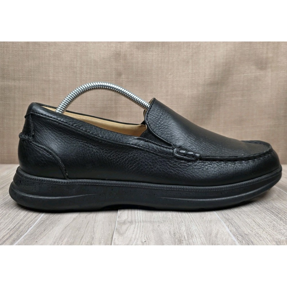 Samuel Hubbard Blue Skies Black Pebble Leather Slip On Loafers Shoes Mens 9 - Picture 3 of 10